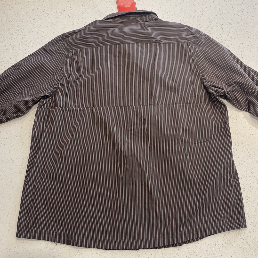 NWT The North Face Long Sleeve Boulder Gorge Vaporwick Gray Stripe Men's XXL - Picture 6 of 7